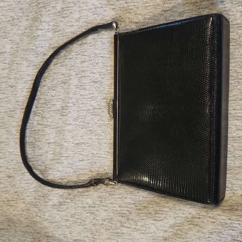 Chunn vintage black leather clutch